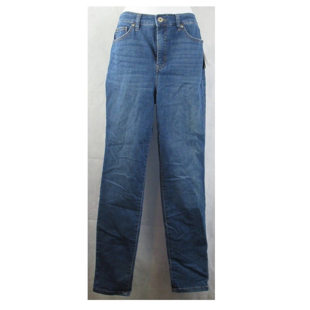 NWT Style & Co Women's High Rise Skinny Ankle Jeans, Quiet Pine Blue, Size 8